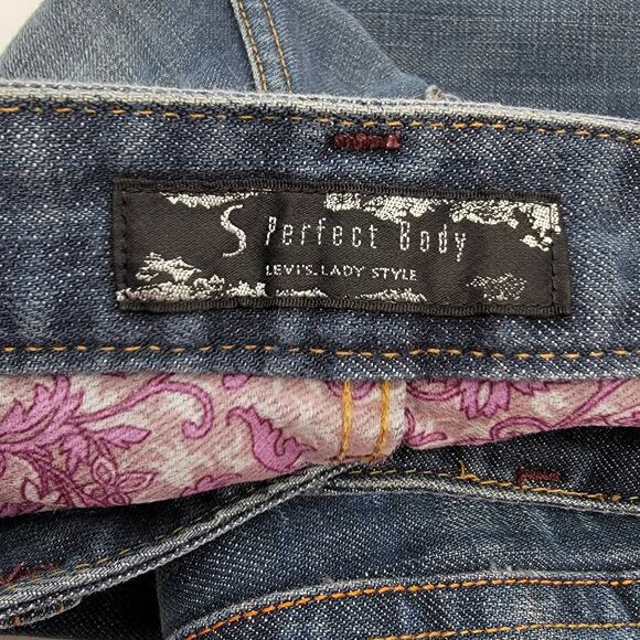 LEVI'S "Perfect Body Lady Style" Y2K Low Waist Boot Jeans Size 28 VINTAGE - Picture 7 of 11